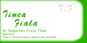 timea fiala business card